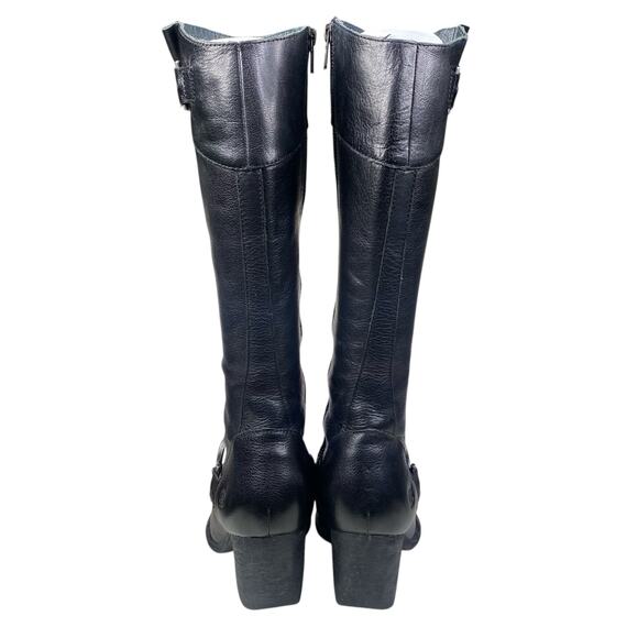 Born Women’s Shaylee Black Leather Side Zip Riding Boots Size US 6 - Picture 8 of 13